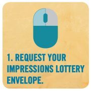 Graphic with instructions for the Impressions Lottery in Asheville